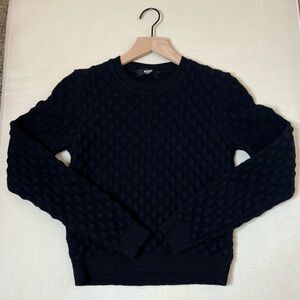 Versus Versace Sweater - Women's 36 Black - XS Knit Wool Crewneck